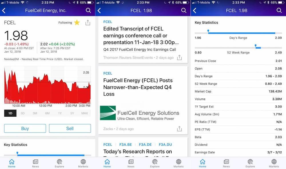 Yahoo! Finance para noticas de acciones en la bolsa de valores