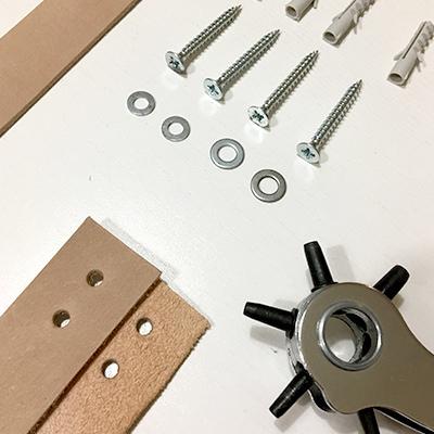 diy estantería cuero materiales