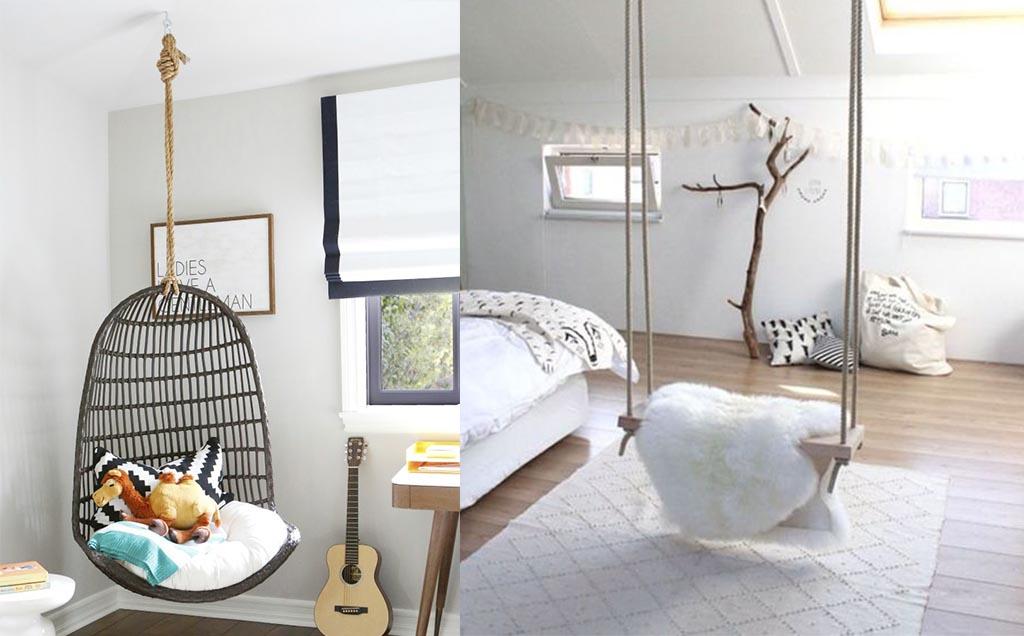 columpio en habitacion juvenil