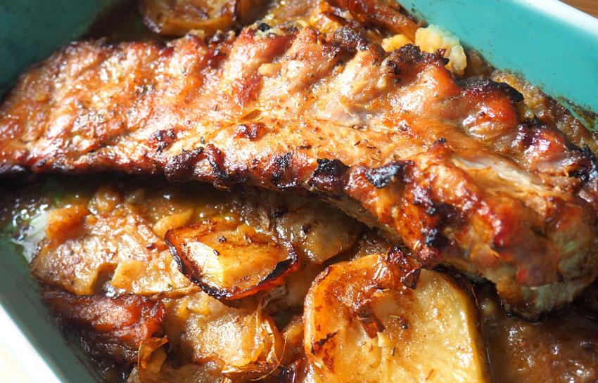 costillas de cerdo al horno receta
