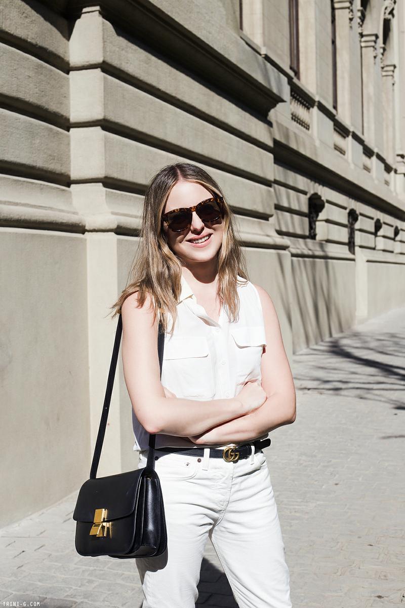 Trini | The Row Ashland jeans Céline sandals