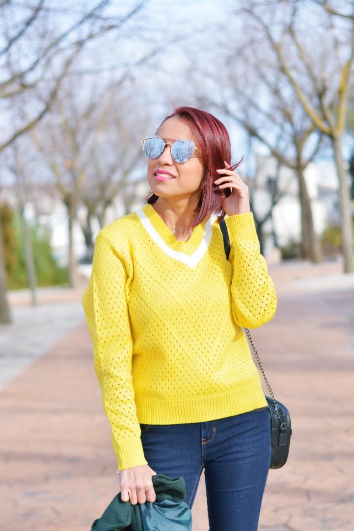 Jeans y jersey sport