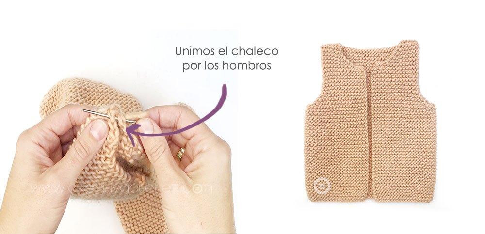 Cómo hacer un chaleco de punto de bebé con volantes en las mangas DIY - Tutorial y Patrón