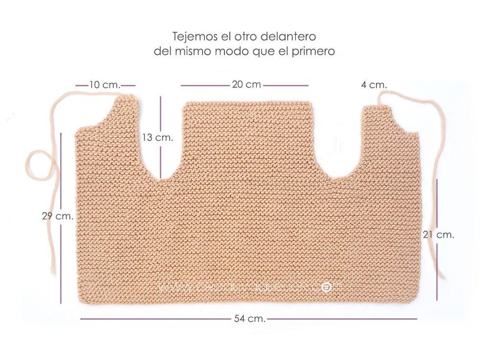 Cómo hacer un chaleco de punto de bebé con volantes en las mangas DIY - Tutorial y Patrón