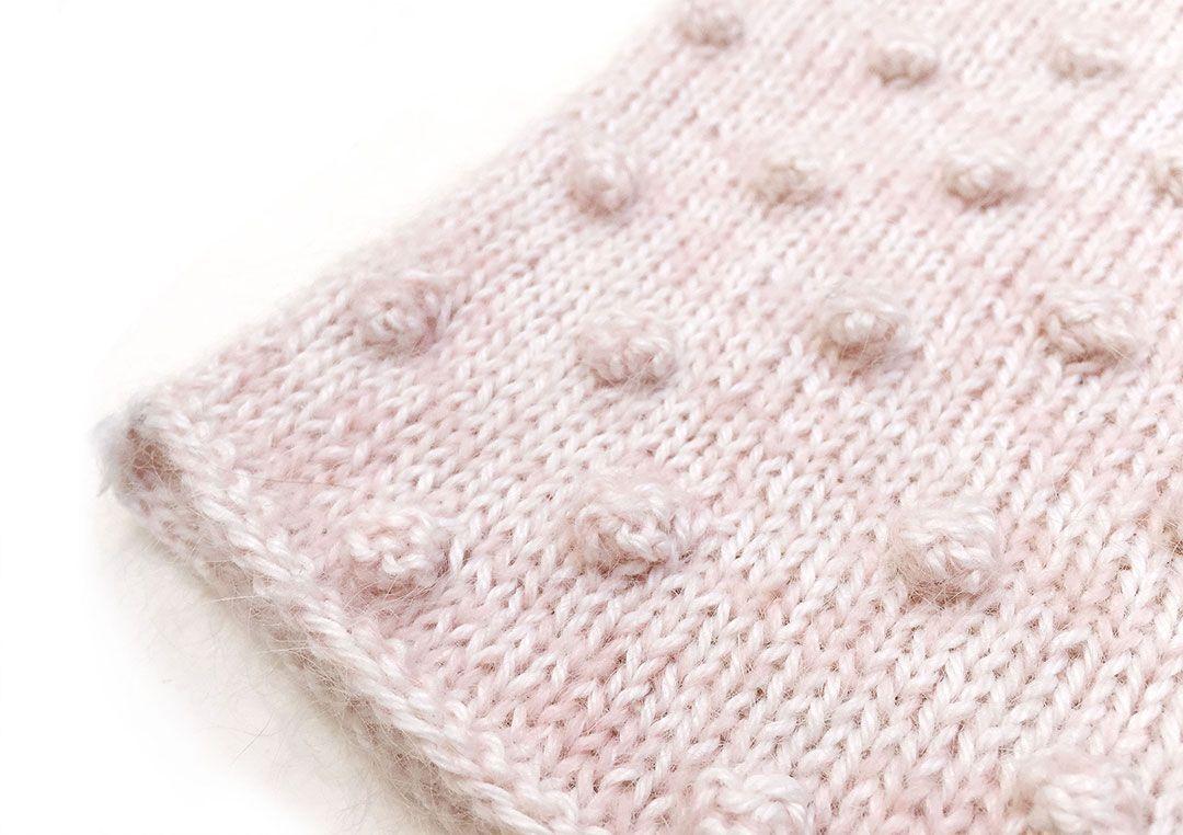 Jersey de punto Popcorn de bebé tejido a dos agujas DIY - Tutorial y patrón