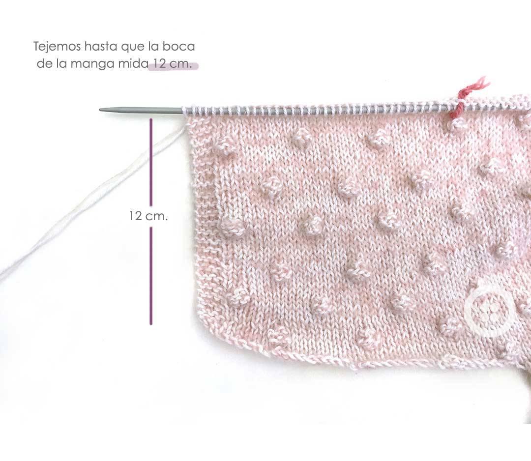 Jersey de punto Popcorn de bebé tejido a dos agujas DIY - Tutorial y patrón