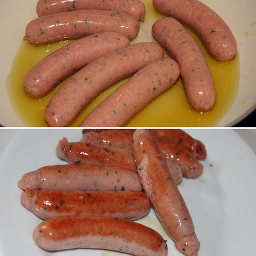 pasar-las-salchichas-por-la-sarten