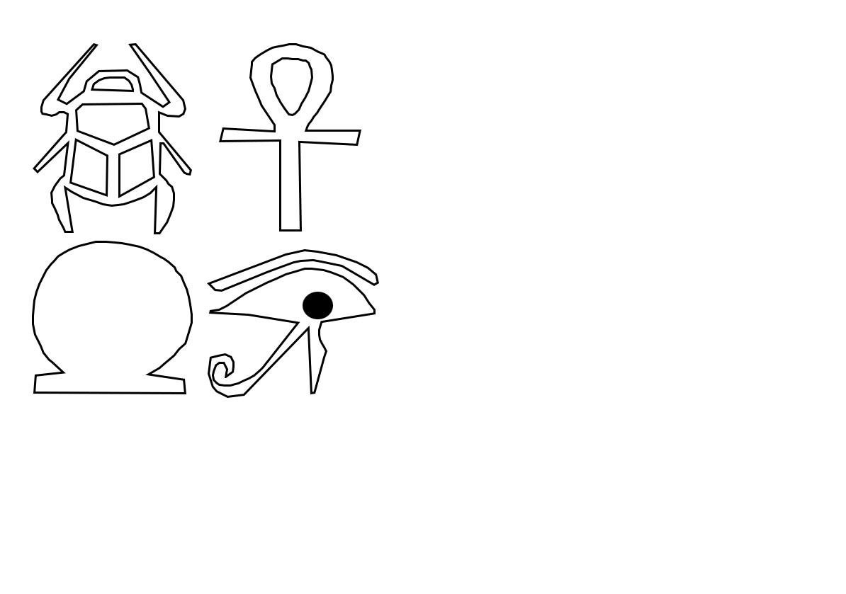 plantilla simbolos egipcios