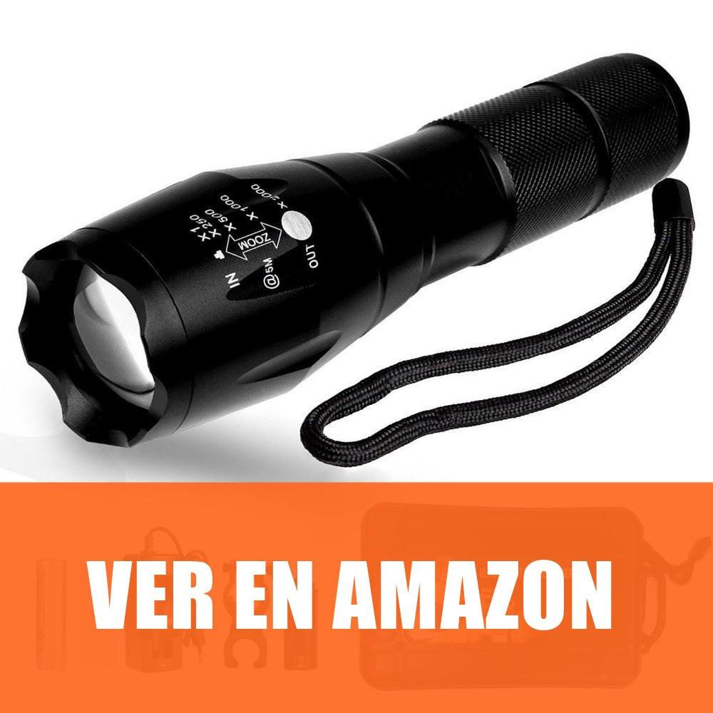 Montech - Linterna LED Recargable y Zoom ajustable a prueba de Agua