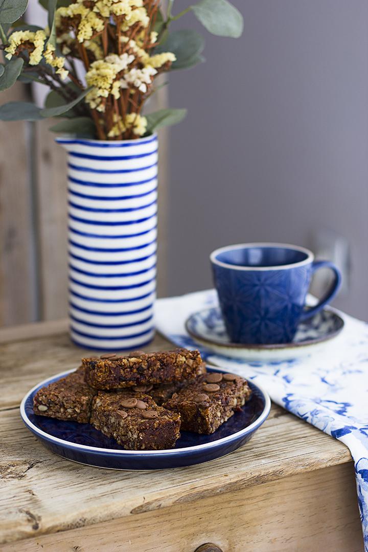 barritas energéticas de chocolate y avena