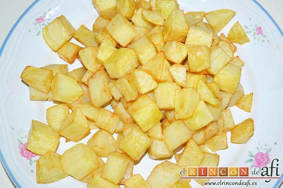 Magro de cerdo estofado, reservarlas