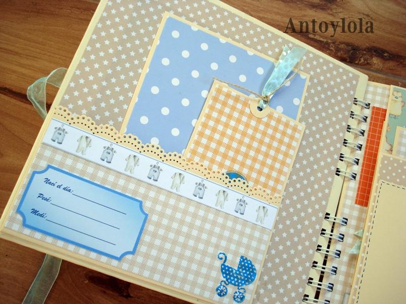 Álbum de bebé con encuadernación en espiral