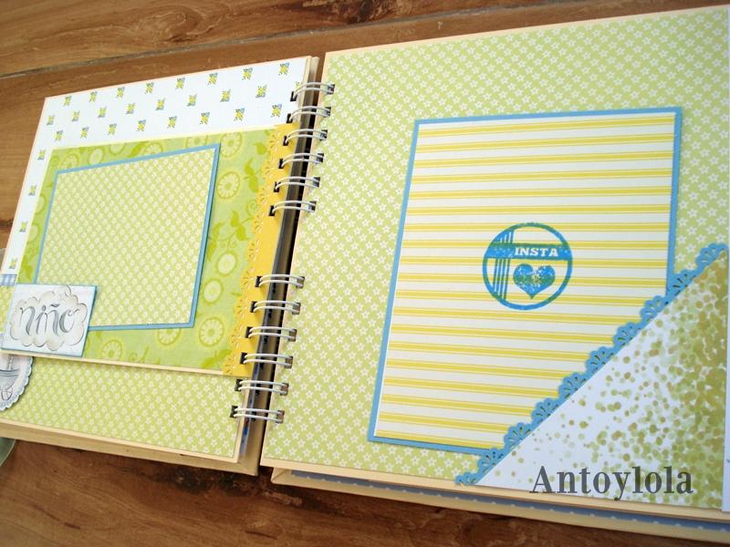 Álbum de bebé con encuadernación en espiral