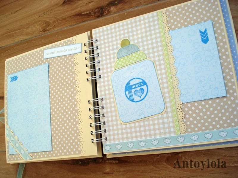 Álbum de bebé con encuadernación en espiral