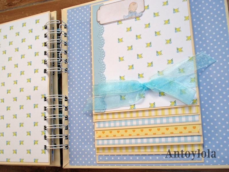 Álbum de bebé con encuadernación en espiral