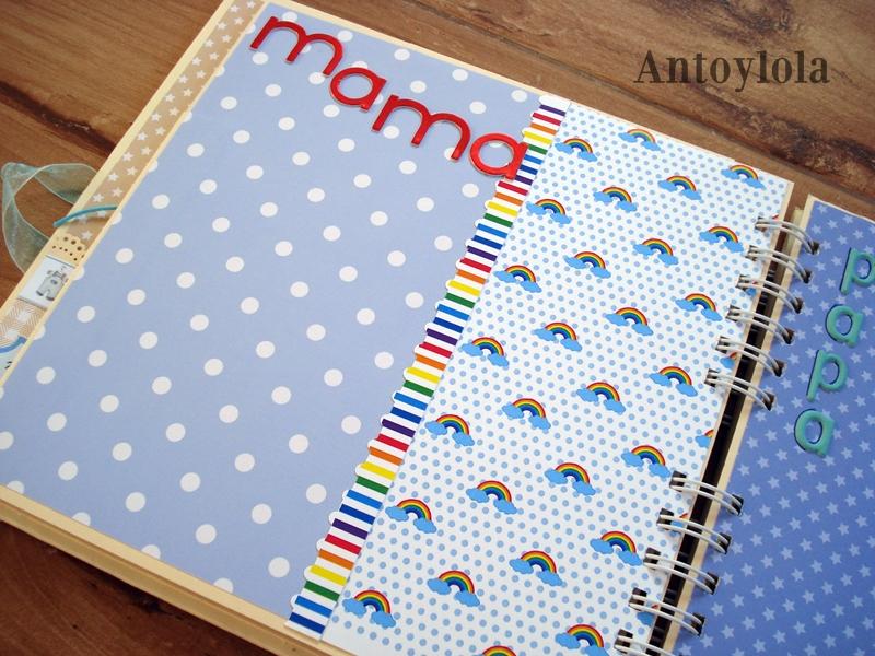 Álbum de bebé con encuadernación en espiral