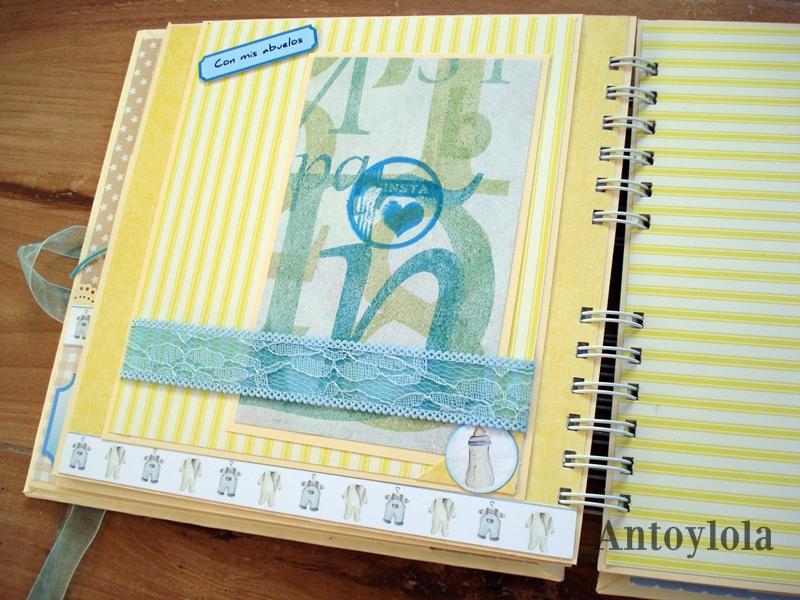 Álbum de bebé con encuadernación en espiral