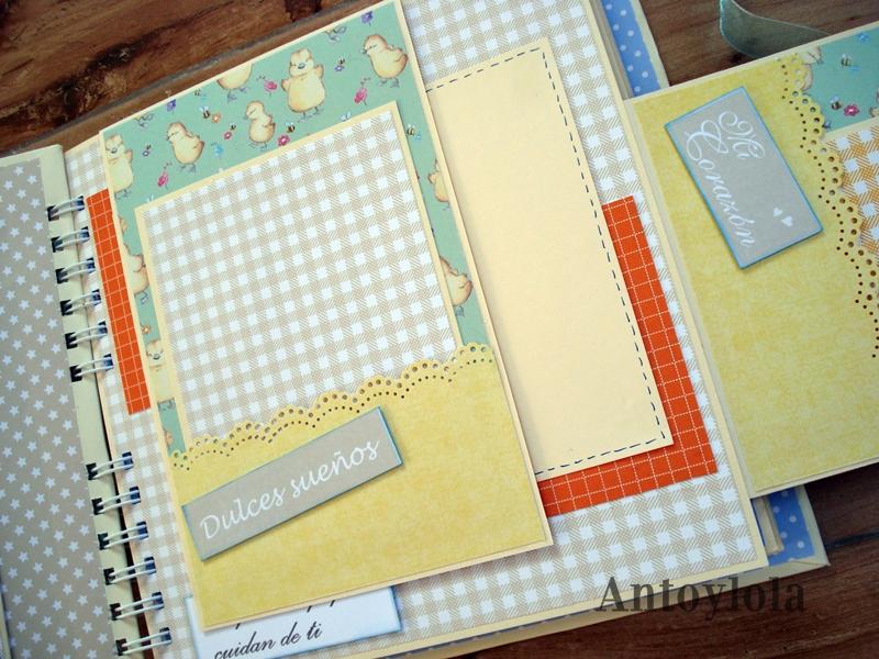 Álbum de bebé con encuadernación en espiral