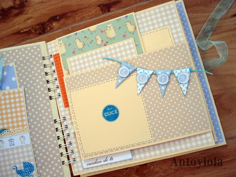 Álbum de bebé con encuadernación en espiral