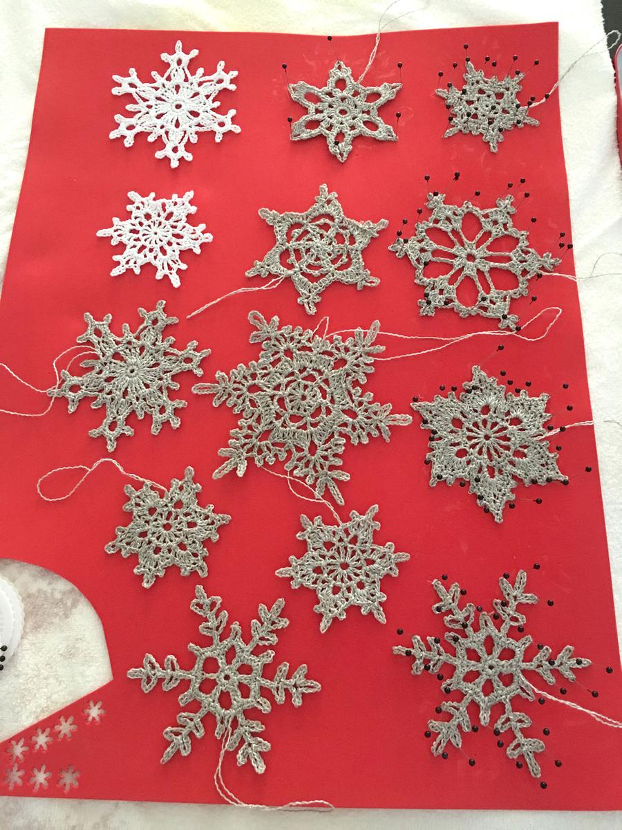 Copos de nieve a ganchillo