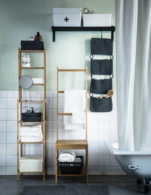 baño estanteria