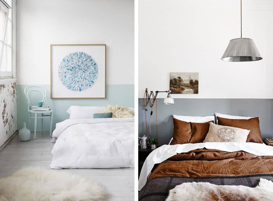 pared en dos colores