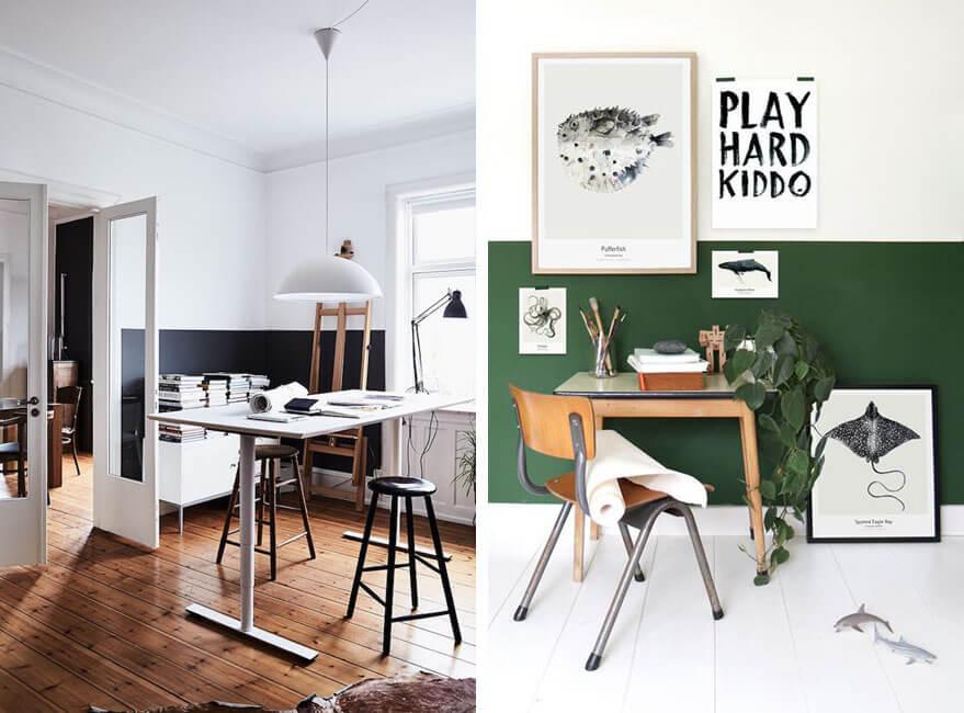 Pared en dos colores