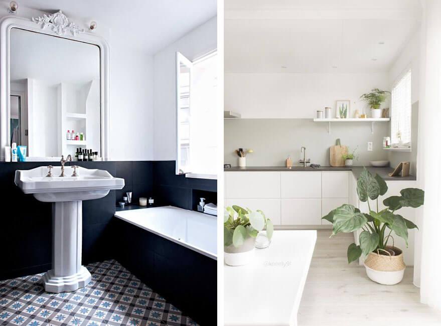 Pared en dos colores