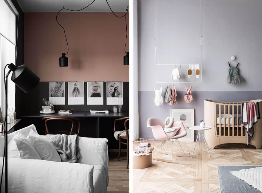 Pared en dos colores