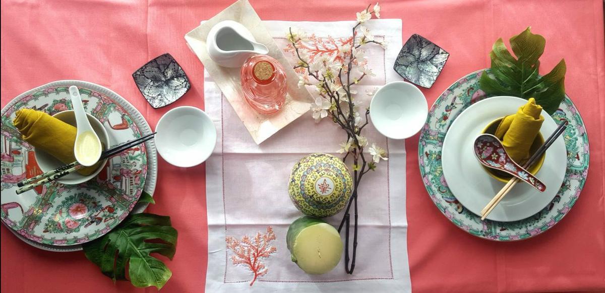 Detalles para decorar una mesa oriental