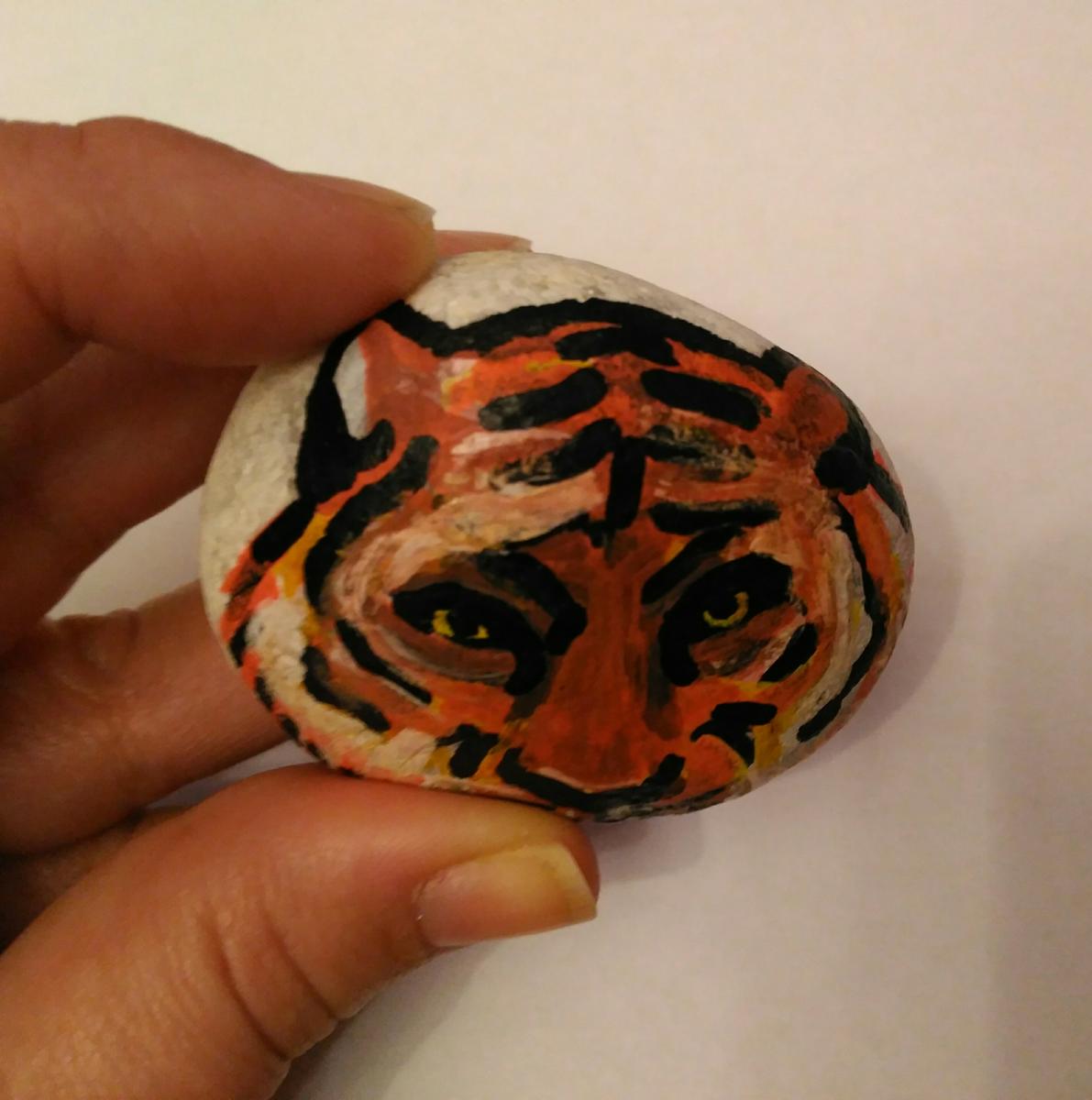 Tigre en Piedra realizado por ICalleIlustracion