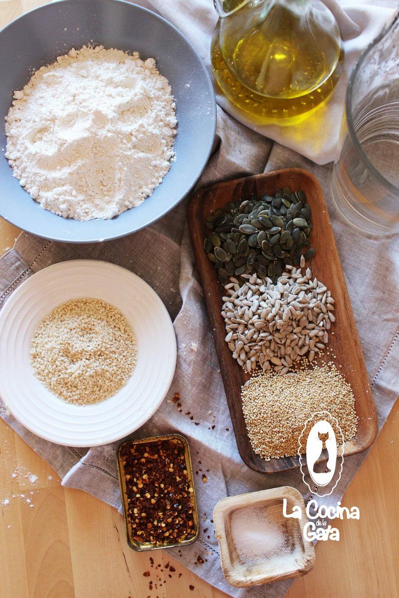 Ingredientes para nuestras galletas de semillas