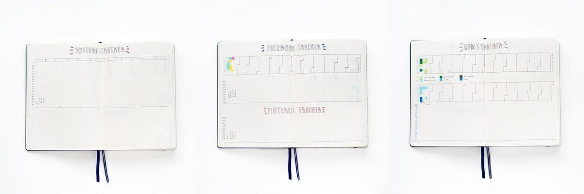 Bullet Journal trackers 2018, visto en "I am a Mess Blog"