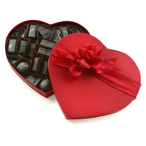 Amore di Mona Gluten-Free, Vegan, Organic, Milk Free, Nut Free, GMO-Free Assorted Chocolates 33 Piece Valentines Day Gift Heart
