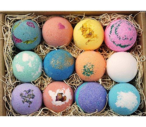 LifeAround2Angels Bath Bombs Gift Set 12 USA made Fizzies, Shea & Coco Butter Dry Skin Moisturize, Perfect for Bubble & Spa Bath. Handmade Birthday Gift idea For Her/Him, wife, girlfriend, men, women