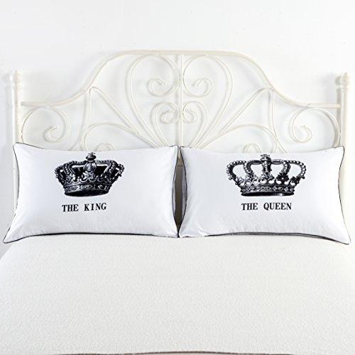 King and Queen Couples Pillow Cases,His Hers Pillowcases,Romantic Gifts,Funny Gift for Him, Gifts for Husband