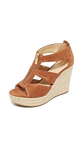 MICHAEL Michael Kors Womens Damita Wedges, Luggage, 10 B(M) US