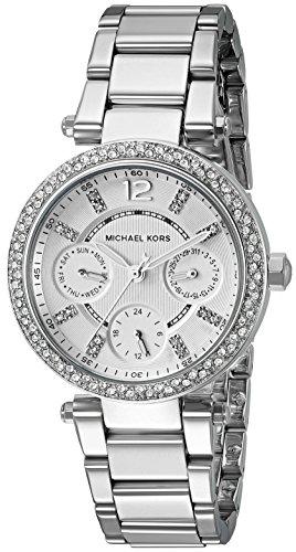 Michael Kors Womens Mini Parker Silver-Tone Watch MK5615