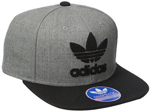 Adidas Mens Originals Trefoil Chain Snapback Cap, Heather Grey/Black, One Size