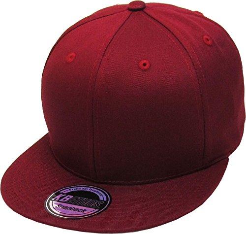 KNW-1467 bur Cotton Snapback Solid Blank Cap Baseball Hat Flat Brim