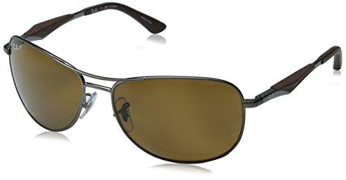 Ray-Ban Polarized RB3519 Sunglasses - Matte Gunmetal Frame/Brown Lens