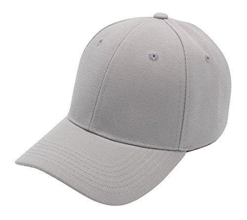 Baseball Cap for Men and Women by Top Level|Cool Sporting Hat with Adjustable Velcro Backclosure|Top Quality, LIGHT GREY