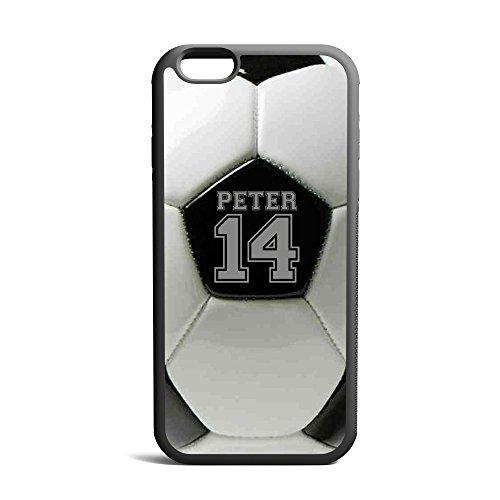 iCustoms iPhone 5/5s Soccer Case With Name And Number, Soccer Custom Case, Cover Rubber Black Soccer iPhone Case