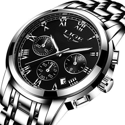 Watch Men Fashion Sport Quartz Clock Mens Watches Top Brand Luxury Full Steel Business Waterproof Watch