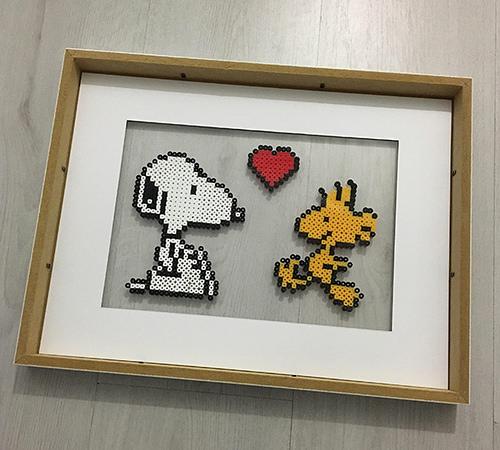 DIY perlerbeads snoopy picture