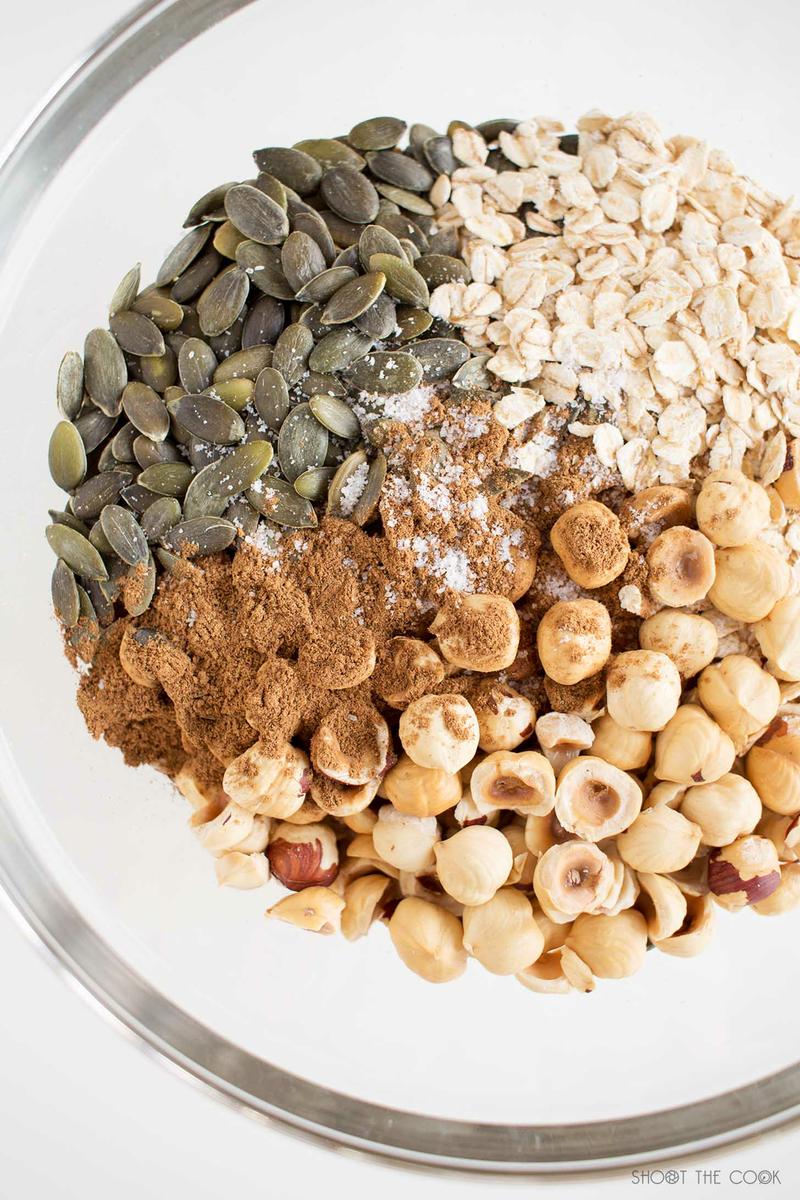 receta granola de chocolate y avellanas