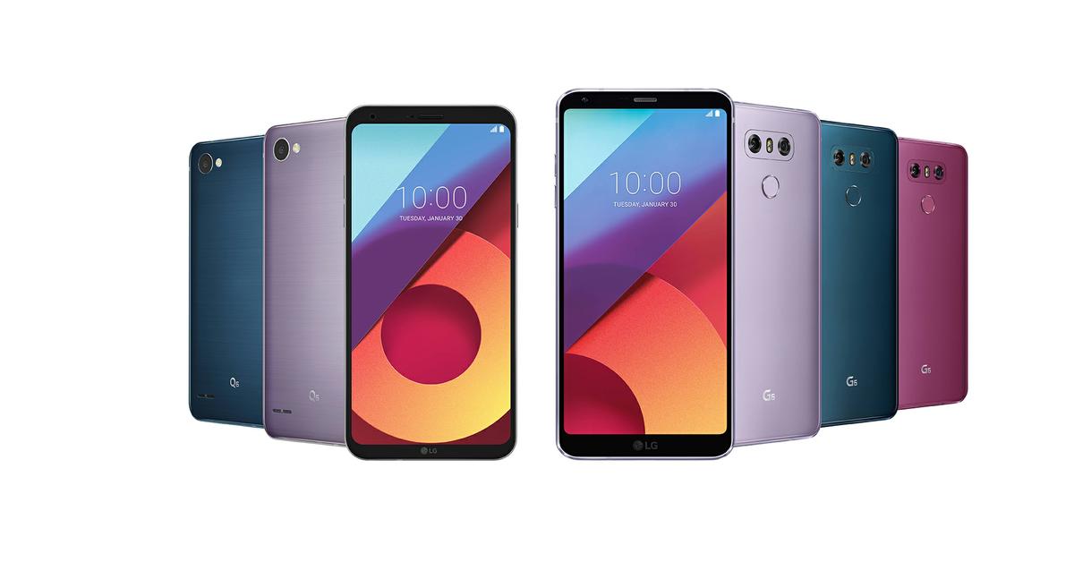 Los nuevos teléfonos G6 y Q6 de LG ahora serán de colores