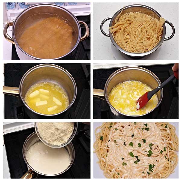 Cómo hacer pasta Alfredo