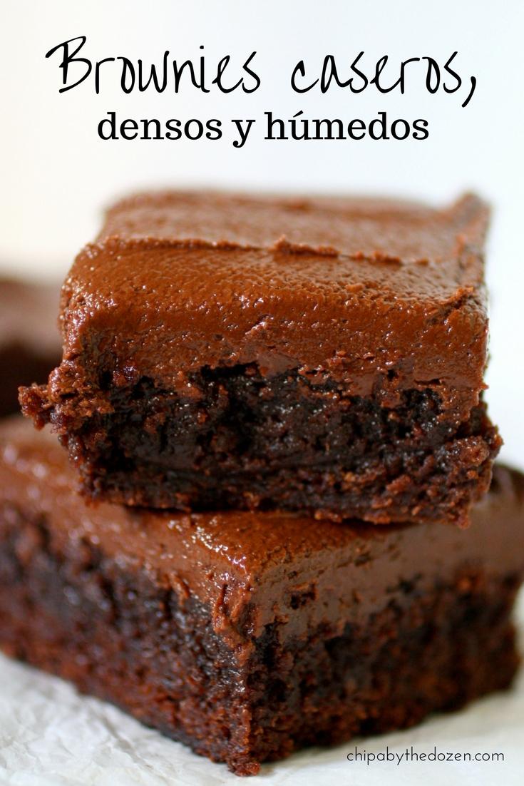 Brownies caseros, densos y húmedos