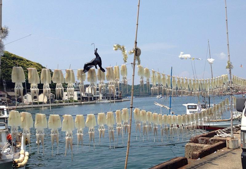 Venta de calamares en la calle
